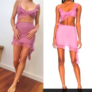 Nwt Revolve more to come asymmetric Payton mulberry lavender  cut out dress Xs